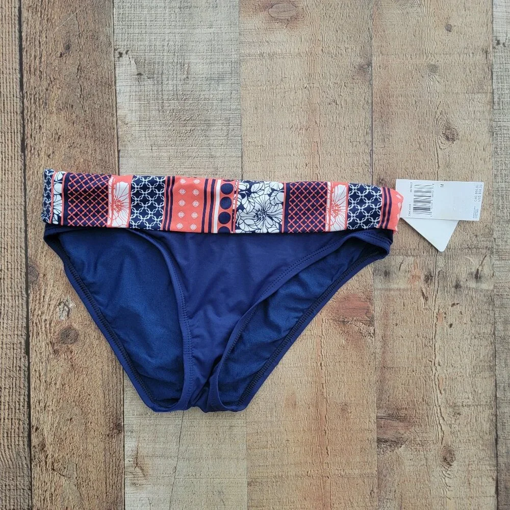 Captiva Coral and Navy Print Tankini Bathing Suit - Picture 10 of 16